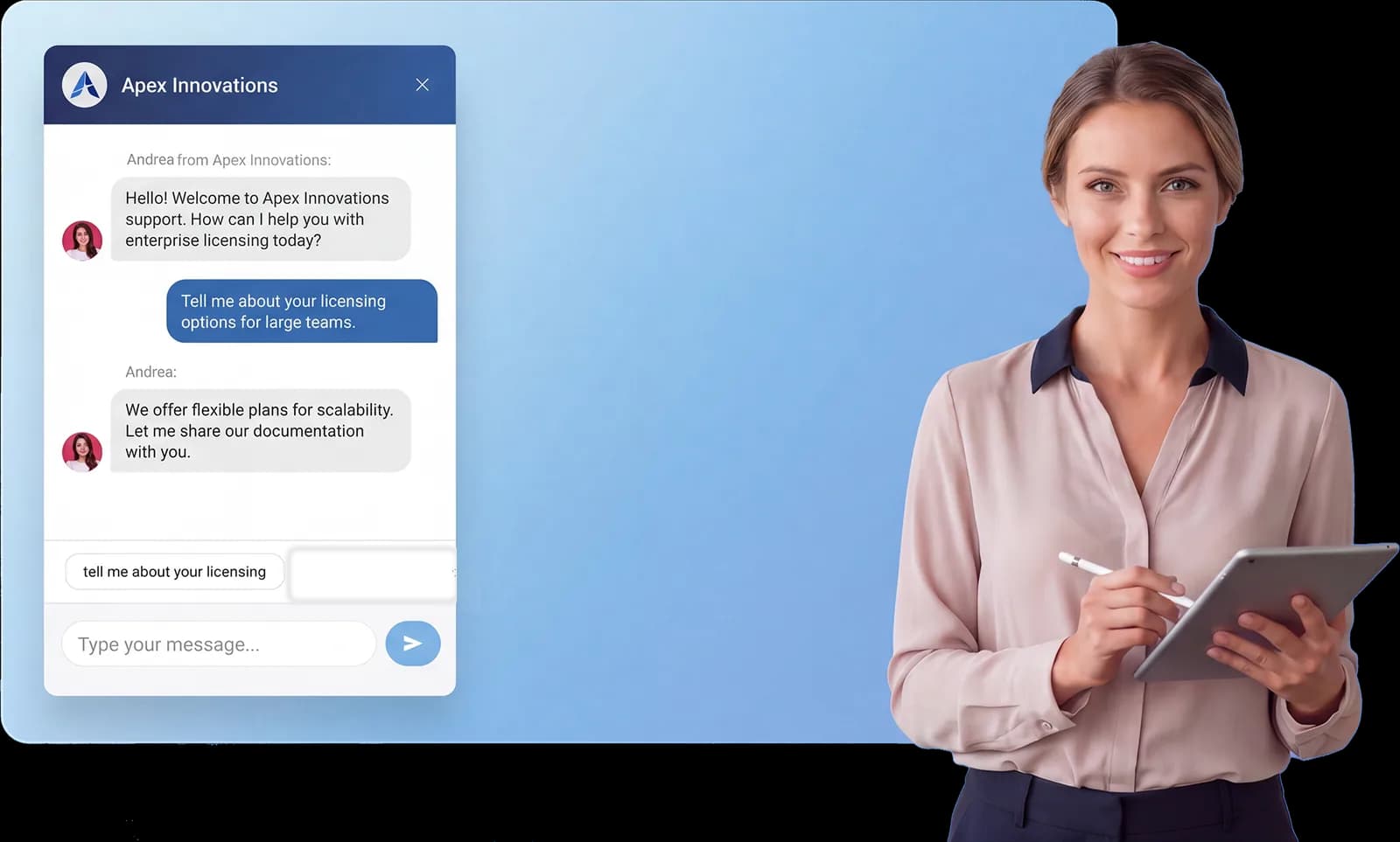 Enterprise customer service AI agent dashboard