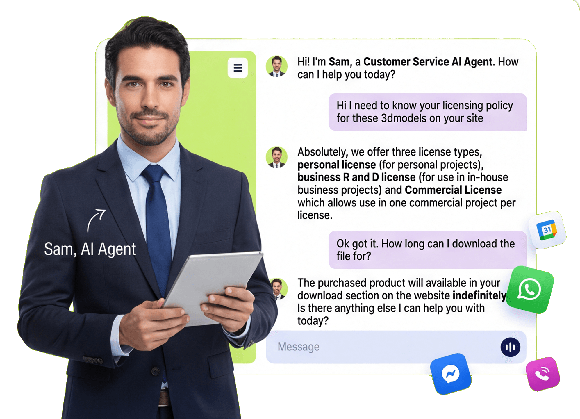 Sam — Customer Service AI Agent