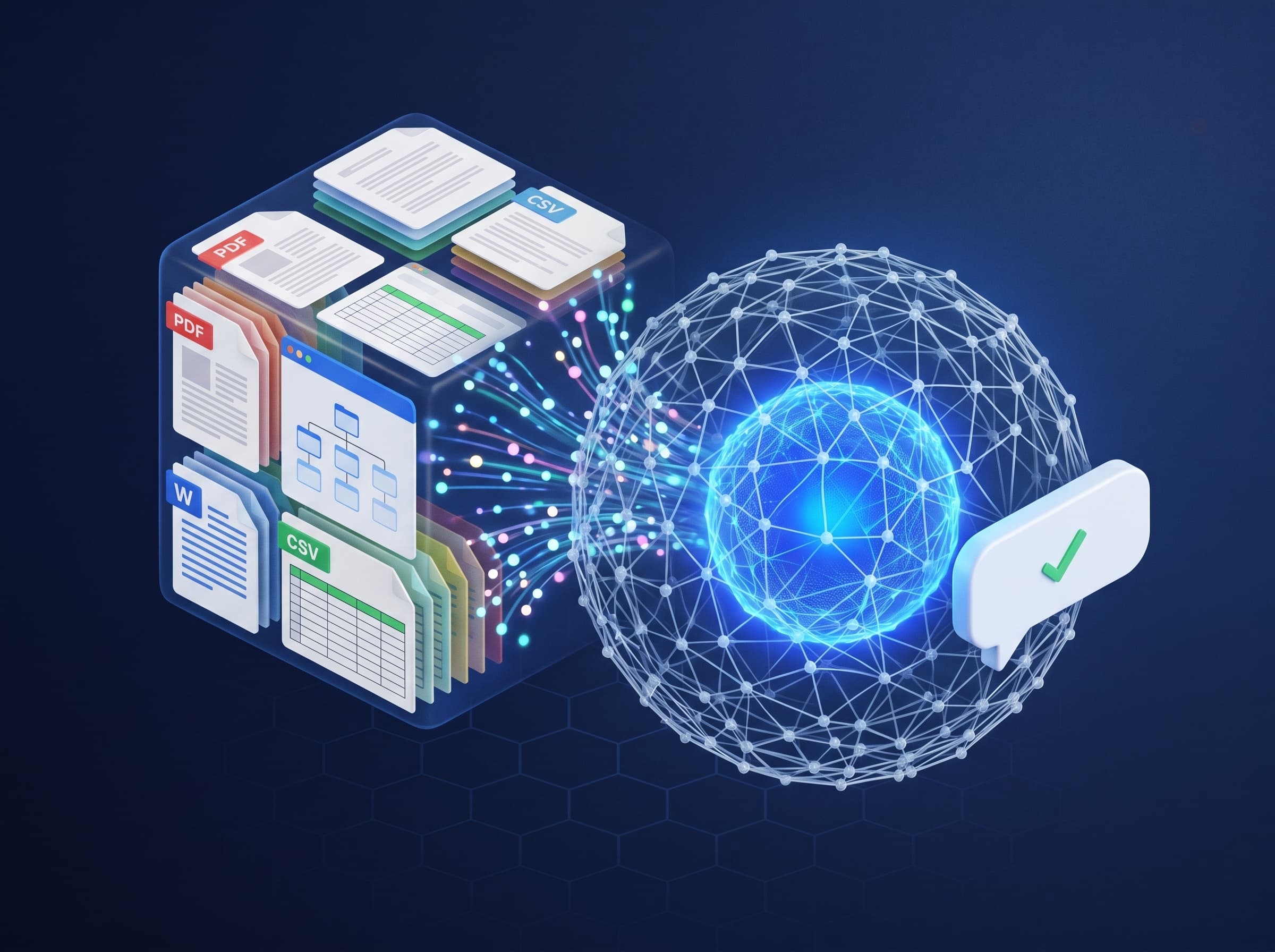 How an AI customer support agent is trained on business documents using a hybrid RAG pipeline